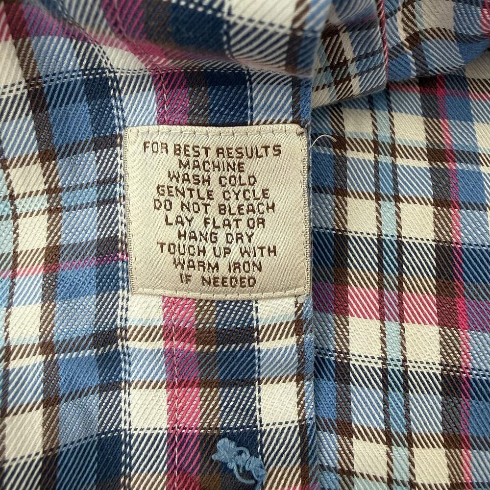 Peter Millar Shirt Mens XL Blue Pink Plaid Button Down Long Sleeve Casual Cotton - Picture 4 of 12
